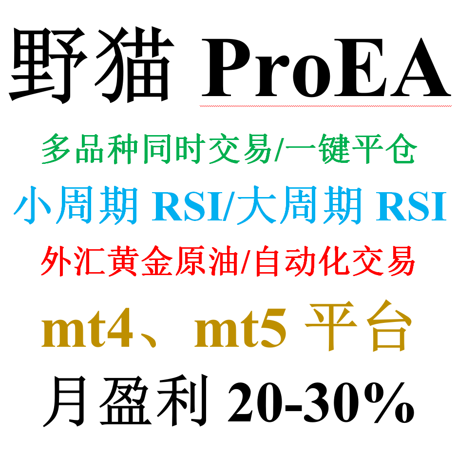 mt4外汇EA黄金原油多品种同时交易双RSI指标&mdash;&mdash;野猫Pro