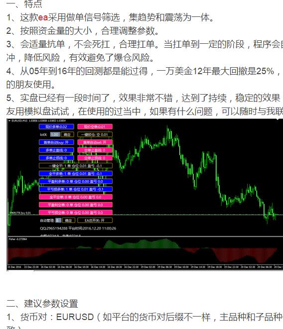 FEU2.0外汇智能交易系统（自动+手动图形化界面操控EA源码版）