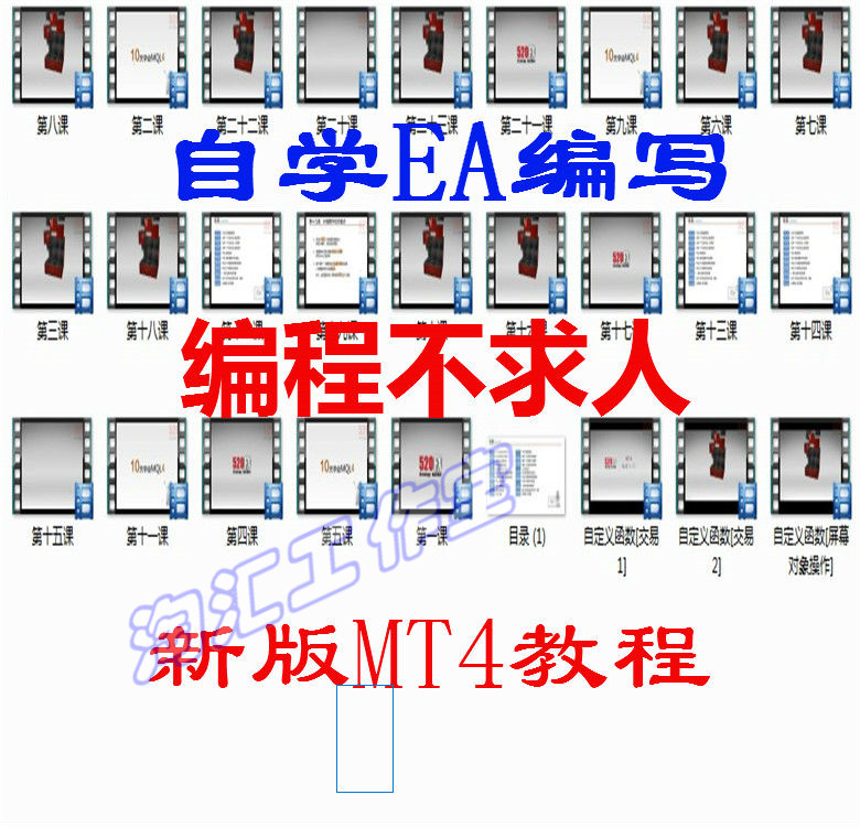 外汇MT4大盘编程新版指/标EA中文视频教程自学EA软件编写培训视频