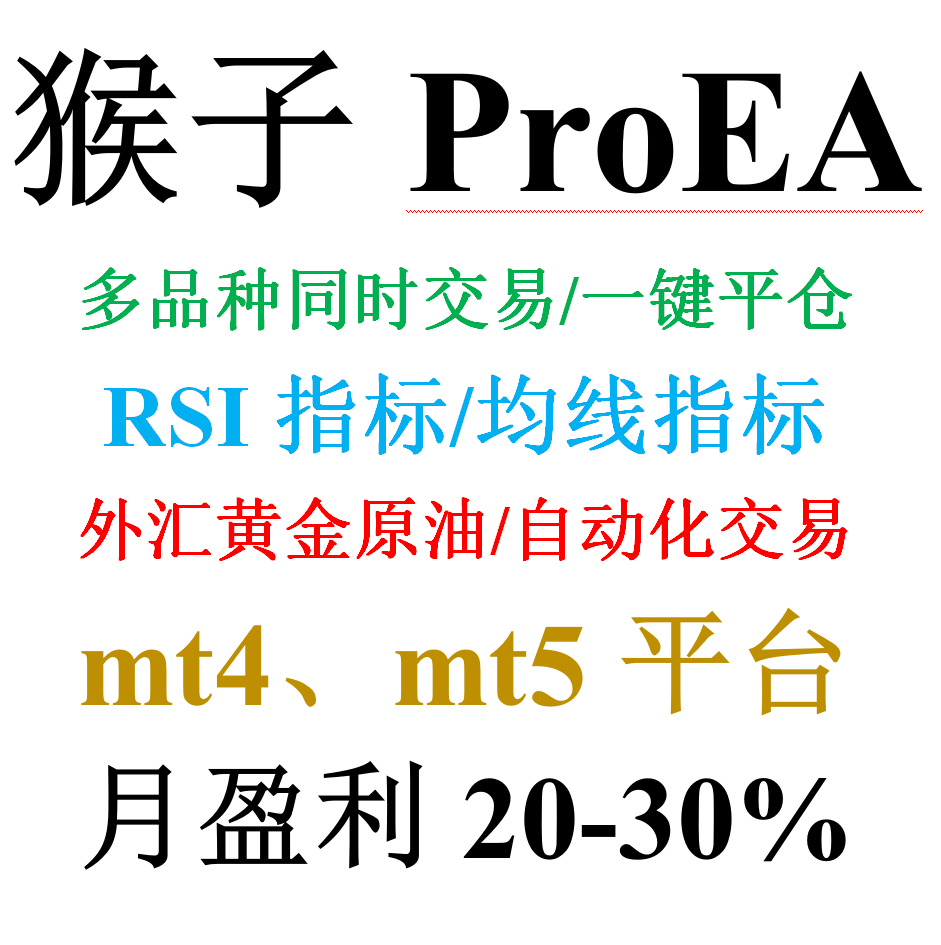 mt4外汇EA黄金原油多品种同时交易RSI/均线&mdash;&mdash;猴子Pro